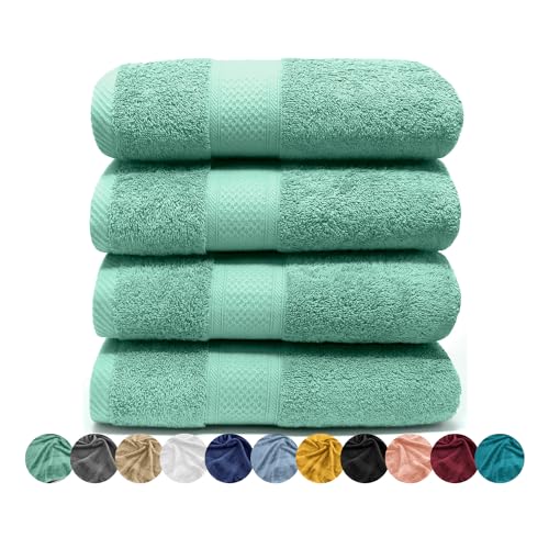 LEBENGOOD-Juego de Toallas Lavabo, Manos Algodón Premium, 550gsm, 4 Piezas (50x90), Extra Suaves, Absorbentes y...