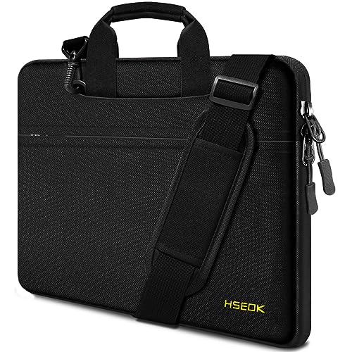 HSEOK Bolso Bandolera/Maletín para Portátil 15'-16', Funda Protectora Laptop Sleeve Dura y...
