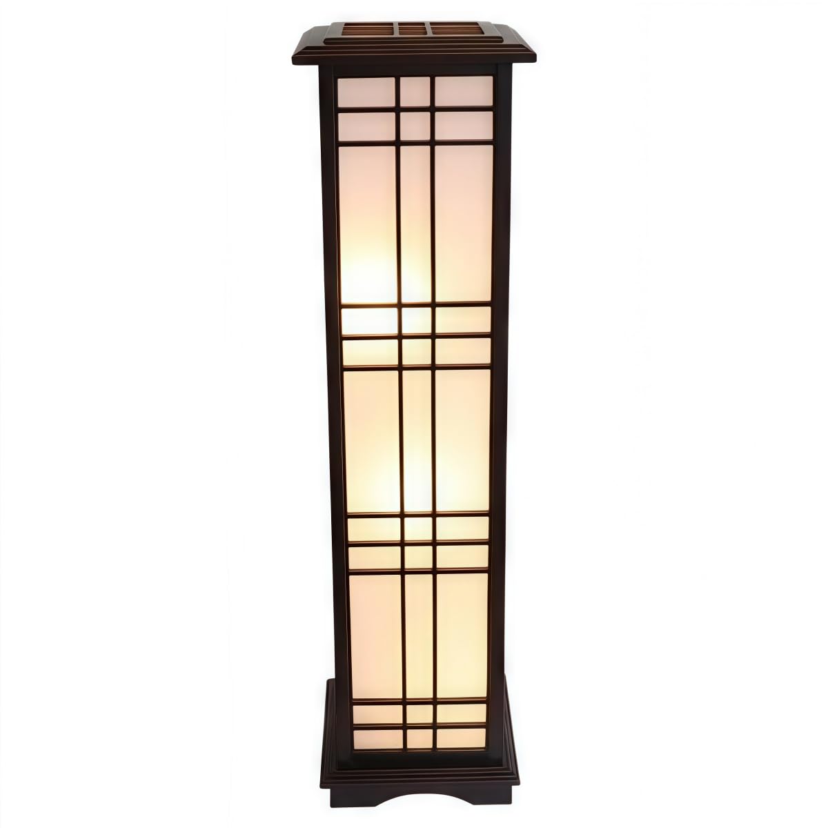 Amazon.co.jp : Geyaziu 和風手作り行灯 フロアランプ｜竹細工 木製枠