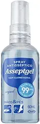 Antisséptico com clorexidina para mãos e pés Asseptgel Spray Start - 60ml