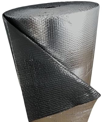Reflective Black / Silver FOIL Double Bubble Foil Insulation Roll 4X100 400SF R8
