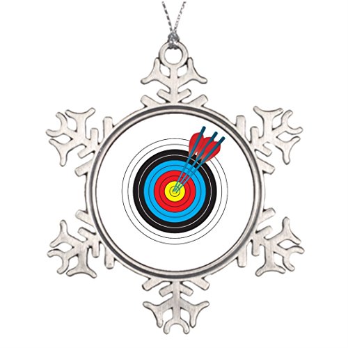 Alittle Ideas for Decorating Christmas Trees Archery Target with Arrows Snowflake Ornaments Christmas L