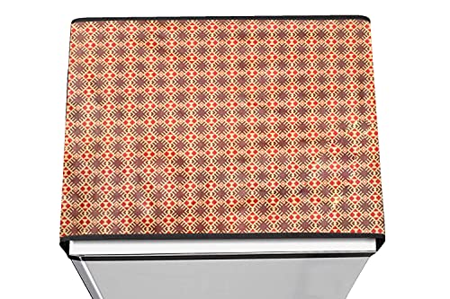 Image of Stylista Refridgerator top Cover Suitable for Samsung RR20C1824CR /HL, 183 Liter Fridge, Dimension (WXD) 65x111 CM, Surface Pattern Brown