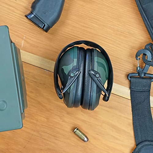 Boomstick Gun Accessories Low Profile Noise Cancelling Over The Head Folding Earmuff Noise Safety Hearing Protection Camo