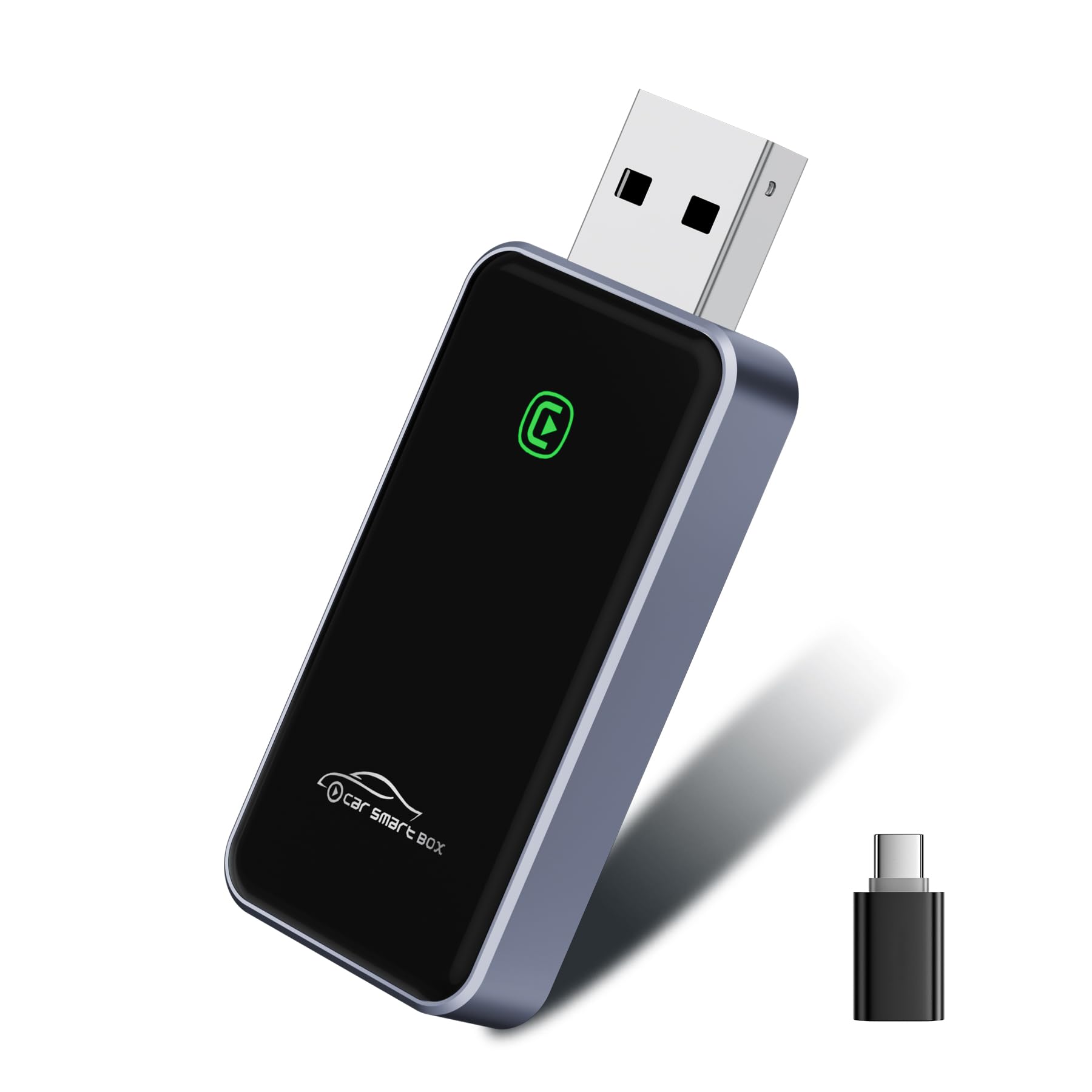 Wireless CarPlay Adapter for iPhone, CarPlay Dongle Converts Wired to Wireless Carplay, Plug & Play Mini Size CarPlay Adapter Compatible with iOS 10+, Bluetooth 2.4GHz and Wi-Fi 2.4+5.8GHz-image-3