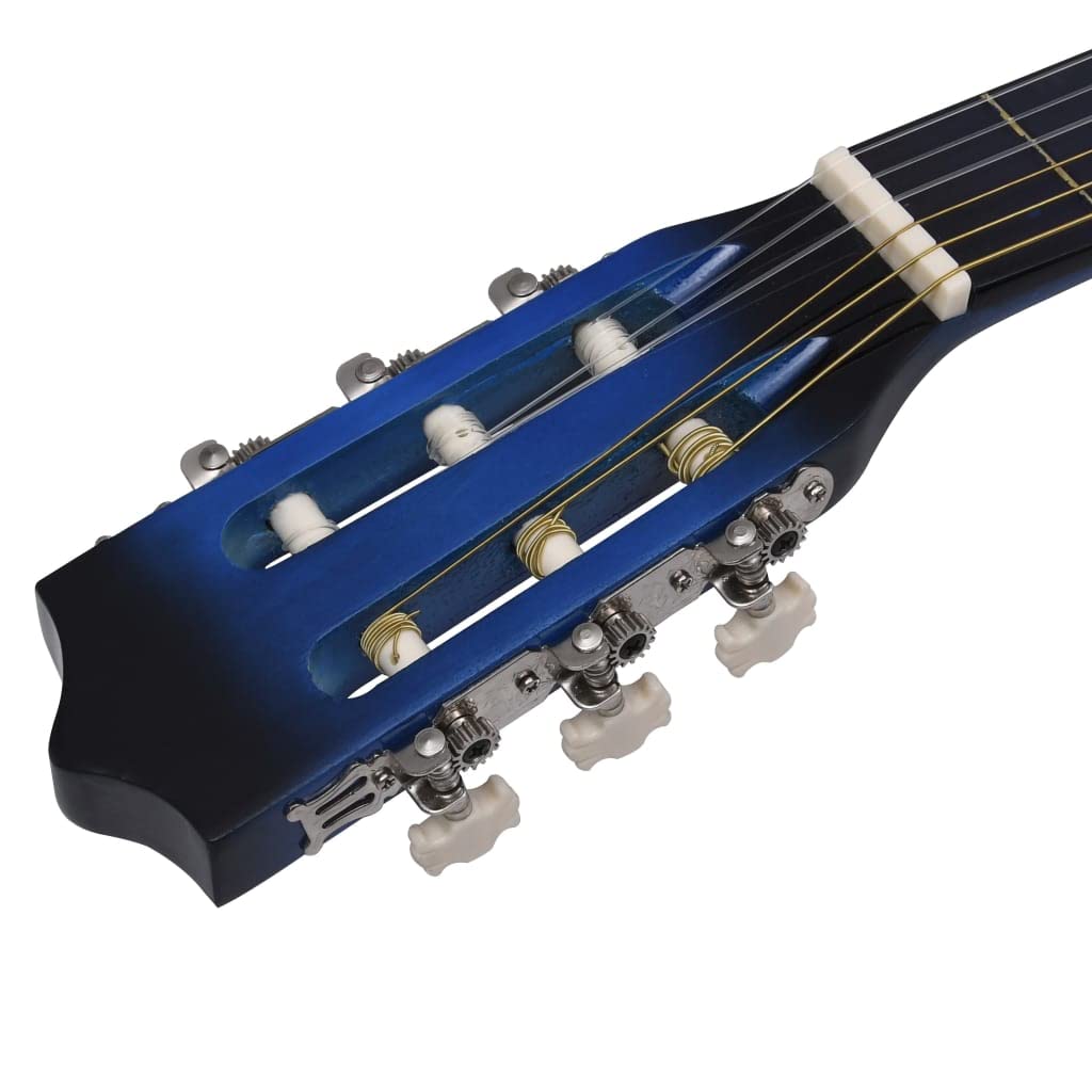 Klassikgitarre 3/4 36 Zoll für Anfänger Kinder Jugendliche, Konzertgitarre mit Tragetasche, Blau, Anfängergitarre Akustikgitarre