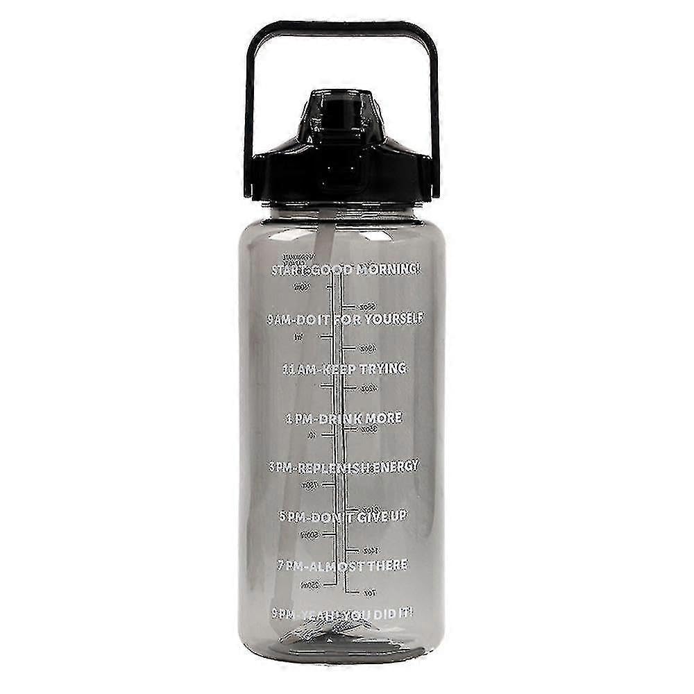 JOYHAPPST Christmas 2 Litre Motivational Fitness Sport Water Bottle With Straw Plastic Water Bottle