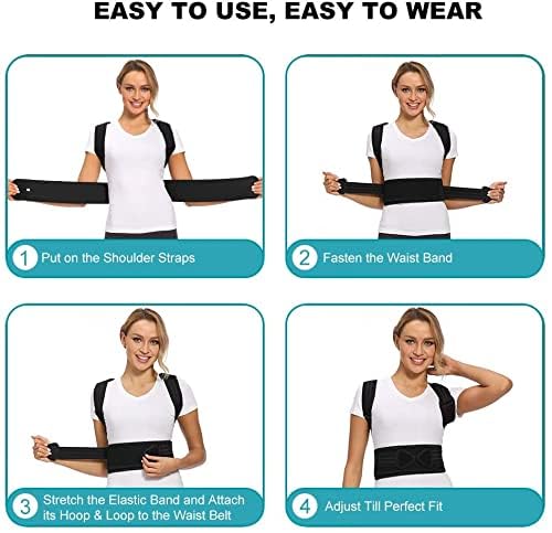 True Face Posture Corrector for Men, Women and Kids, Spine and Back Support, Relief Pain in Neck, Back and Shoulders, Adjustable and Breathable Back Brace Improves Posture - Image 4