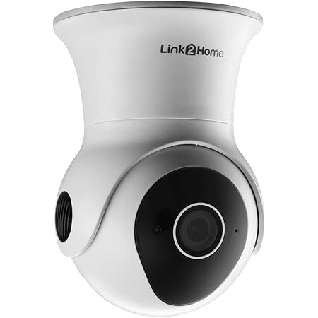 Link2home Wifi Outdoor Weatherproof Camera With Pan And Tilt For Home Security Surveillance Cctv No Hub Required White Amazon Co Uk Electronics Photo