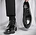 Men's Oxford Shoes Classic British Style Lace Up Formal Dress Footwear Versatile Sleek Fashion Business Casual Shoes for Professional Office Wear and Interviews(Black,8)