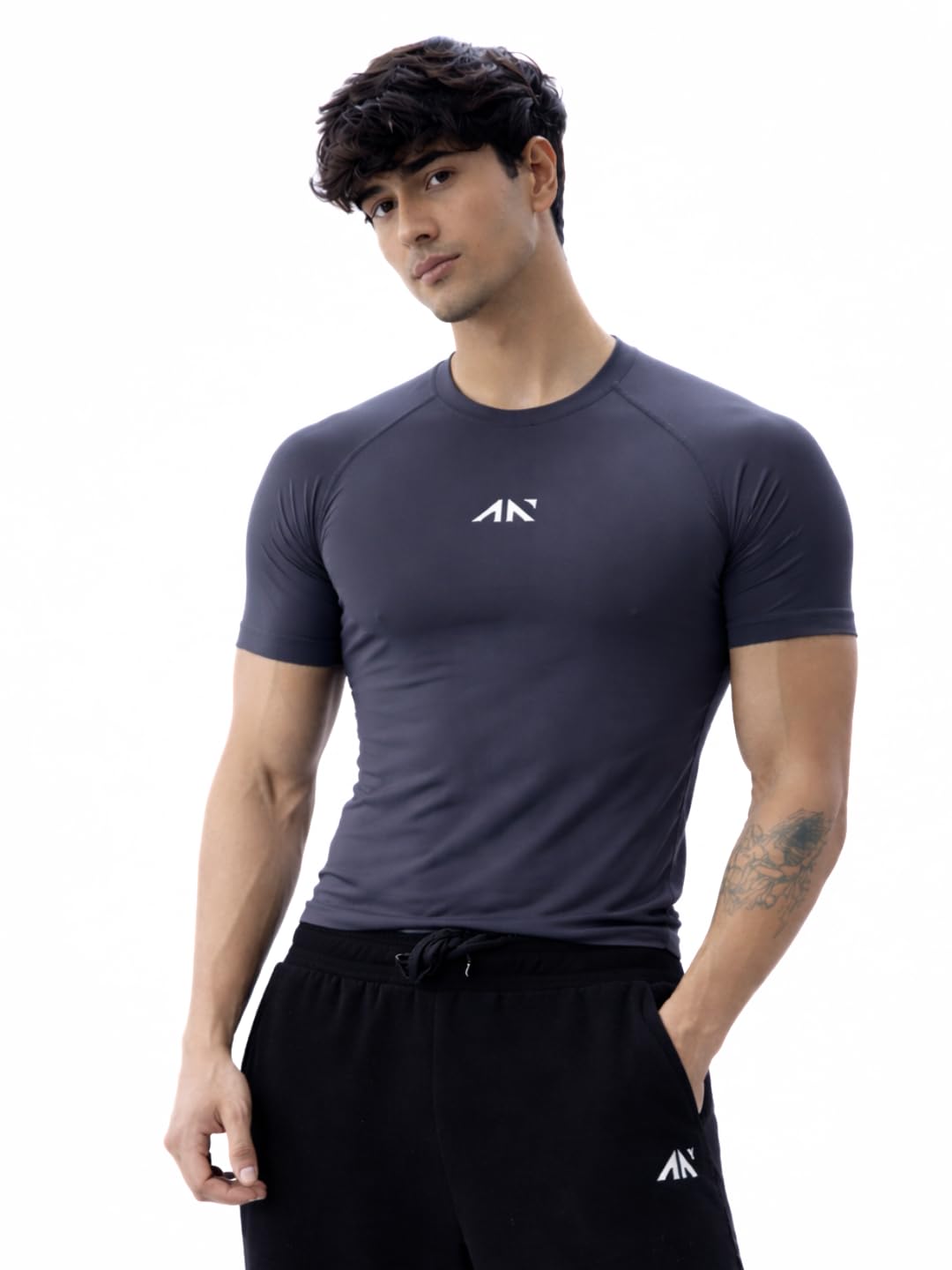 Compression T-Shirt for Men Muscle Fit Gym T-Shirt Slim Fit Workout Athletic Wear for Running Training, Sports Stretch Activewear-image-28
