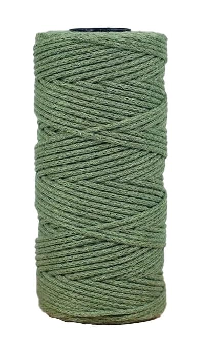Fil coton creux 2 mm pour crochet cordon | Matériel macramé et tricot DIY 5 rouleaux 150g