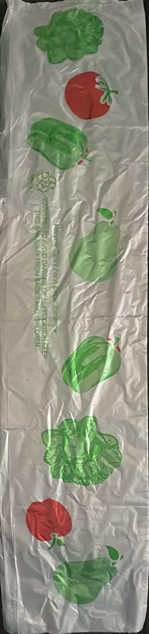 Plastic Produce Poly Bags Roll for Fruits and Veggies, Disposable Food Storage Bags - Large 14x17 3800 pcs