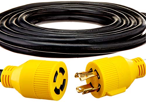 ClearMax 25 ft Generator Cord, 4 Prong Heavy Duty Power Extension Cord with Twist Lock Connector Plug, ETL Approved, 10AWG Wire, 30 Amps, Up to 7500 Watts 125V/250V AC