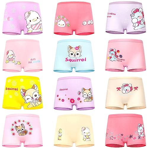 Charmi Mädchen Unterhosen Boxershorts Unterwäsche 12er-Pack Glücklicher...