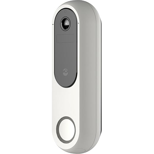 DORO - Hemma Doorbell - Smart Home Doorbell for Seniors - Wireless with Camera - Wifi Connection - Alarm Function - Compatible with Smartphones or Tablets - Easy to Install - Chime Included