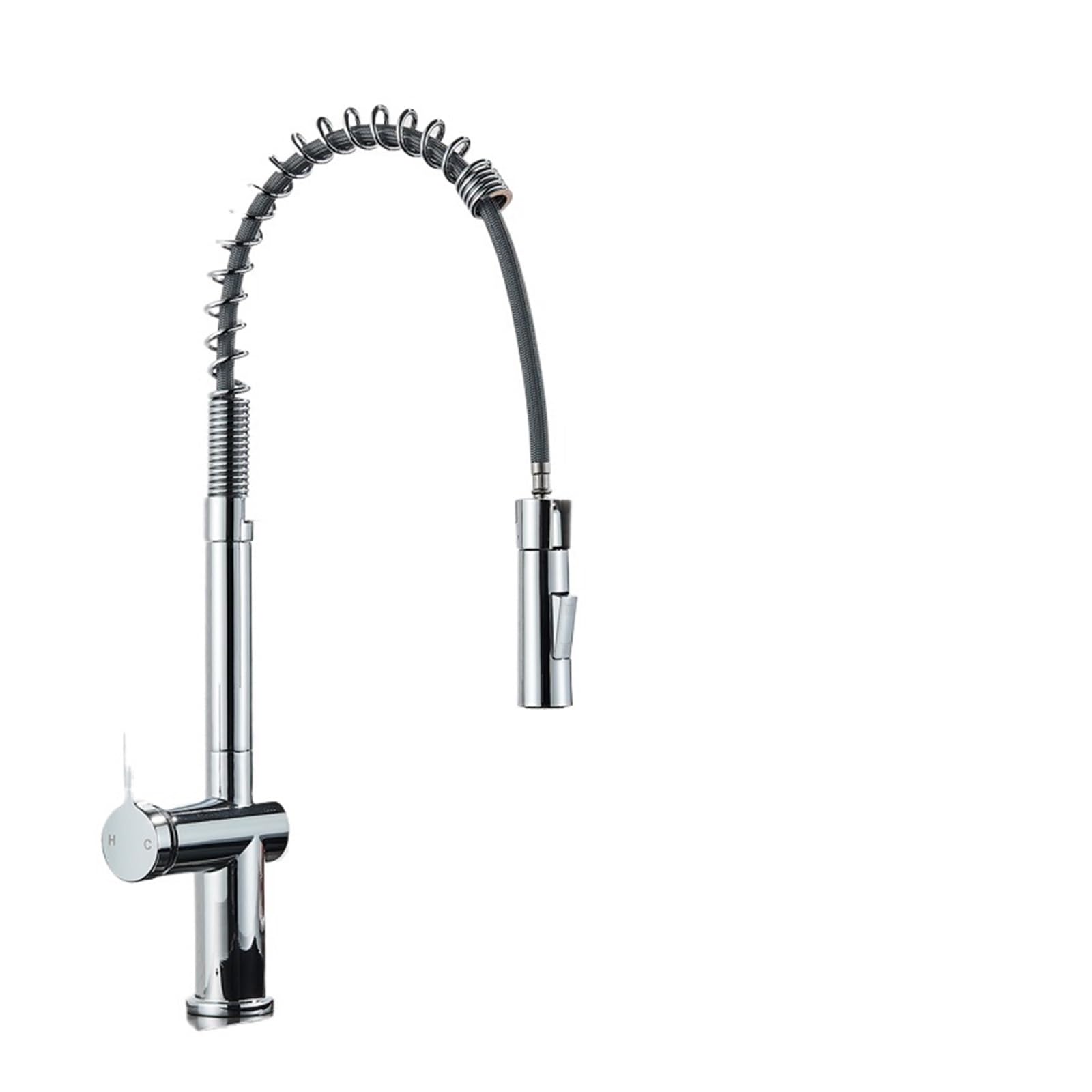 Robinet de cuisine pour évier profond avec douchette extractible pour laver les légumes