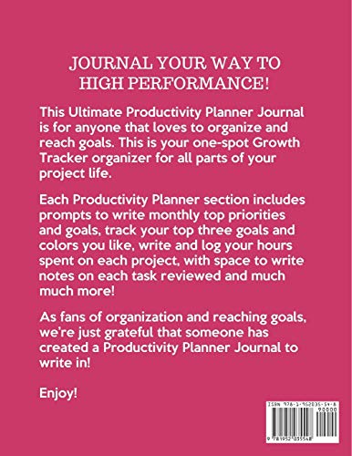 Mindful Productivity Planner: Time Management Journal | Agenda Daily | Goal Setting | Weekly | Daily