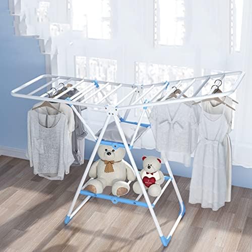 Household X-Type Floor-to-Ceiling Drying Rack,Strong Load-Bearing,Airfoil Drying Rod,Does Not Take Up Space,Clothes Drying Rack for Laundry Foldable
