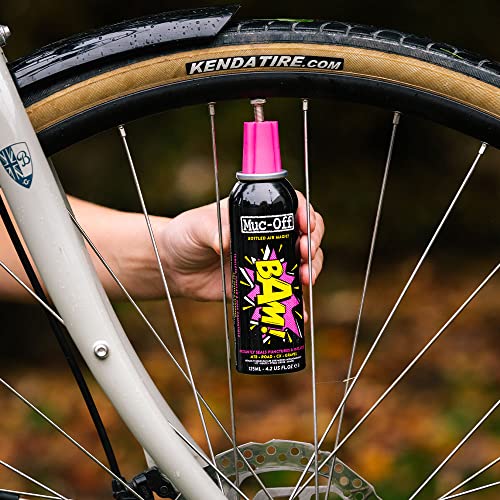 Muc-Off B.A.M! Reifendichtmittel Reifenreparaturset Inflate & Repair 125 ml - Spray - Sofortige Reparatur und Aufpumpen von Reifen - Geeignet für Straßen-, CX/Kies- und MTB-Reifen
