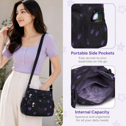 Image of MOCA Womens Nylon Crossbody Sling Bag for Women - Lightweight, Durable, Stylish Shoulder Bag for Teens, Women Office, Travel & Everyday Use