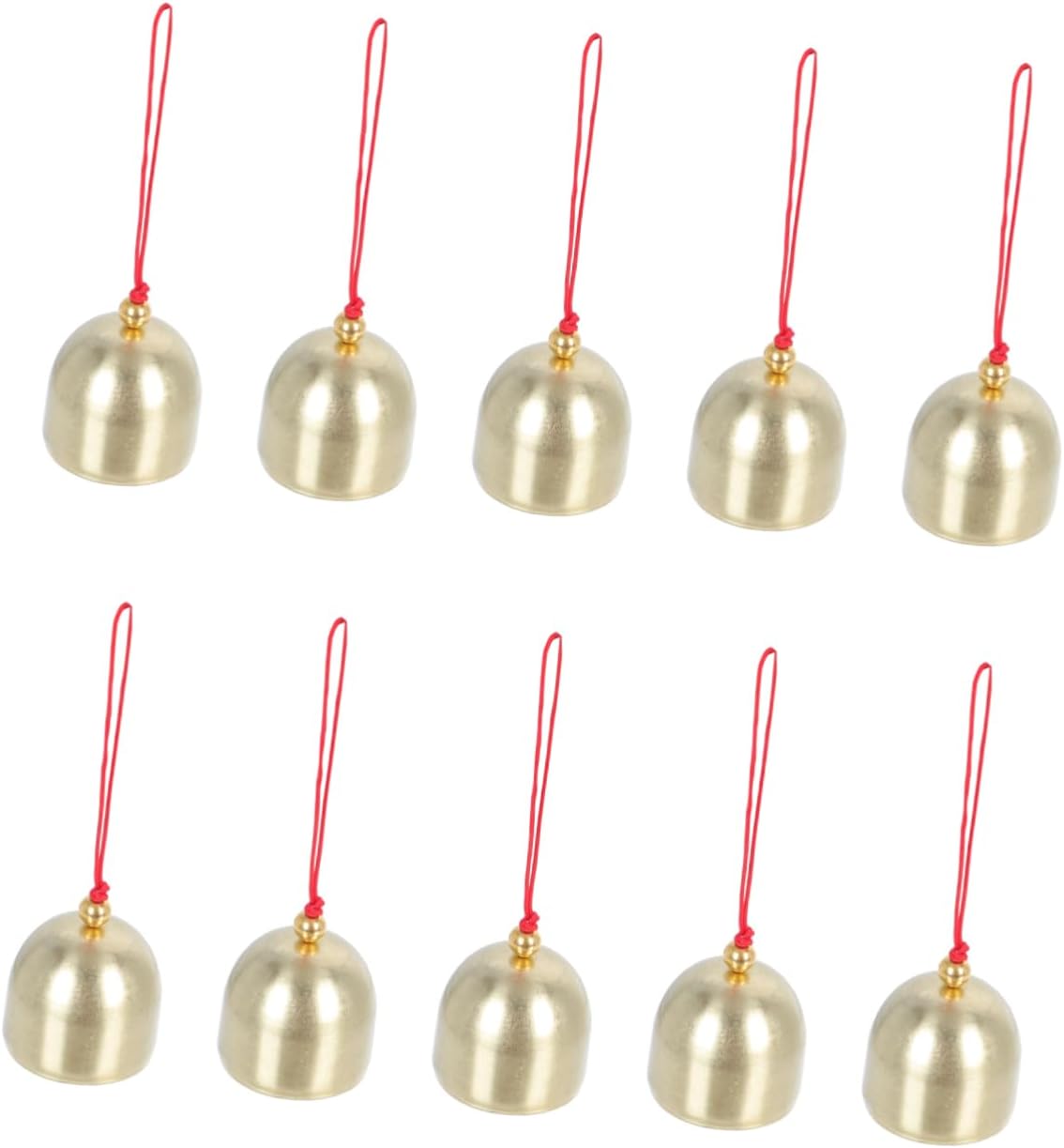 Milisten 10pcs Christmas Bell Pendants Adorable Alloy Wind Bells for Crafts Jingle for Holiday Decor and Festive Celebrations