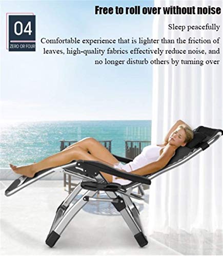 Chaises longues de jardin pliantes heavy duty textoline patio - 6