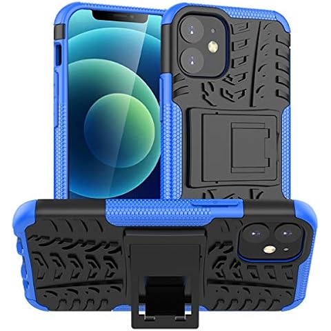 ALDHOFA iPhone 12 Case,iPhone 12 Pro Case,Heavy Duty Shock Proof Protective Phone Case,Dual Layer Hybrid Cover with Kickstand for iPhone 12/12 pro 6.1" (2020)-Blue Cover