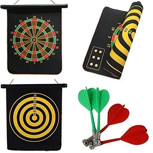 Bella Faccia Magnet Dart Board Game (12 Inch) for Kids, Double Sided Indoor & Outdoor Magnetic Dart Board with 4 Darts for Game and Multipurpose (Multicolor) (B08W26Q3TK) Amazon Price History, Amazon Price Tracker