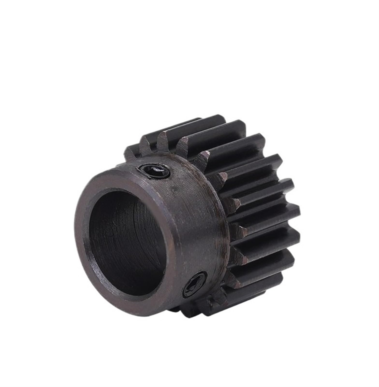 Bevel Gear Pinion Hardware Mechanical Gear 1M-19T/20T Carbon Steel Blackening Spur Gear Bore Size 5/6/6.35/7/8/10/12/12.7mm Transmission Accessories(12.7mm-1M20T)