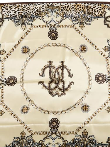 Floerns Women's Large Square Scarf Leopard Headscarf Silk Bandana Hair Scarves4