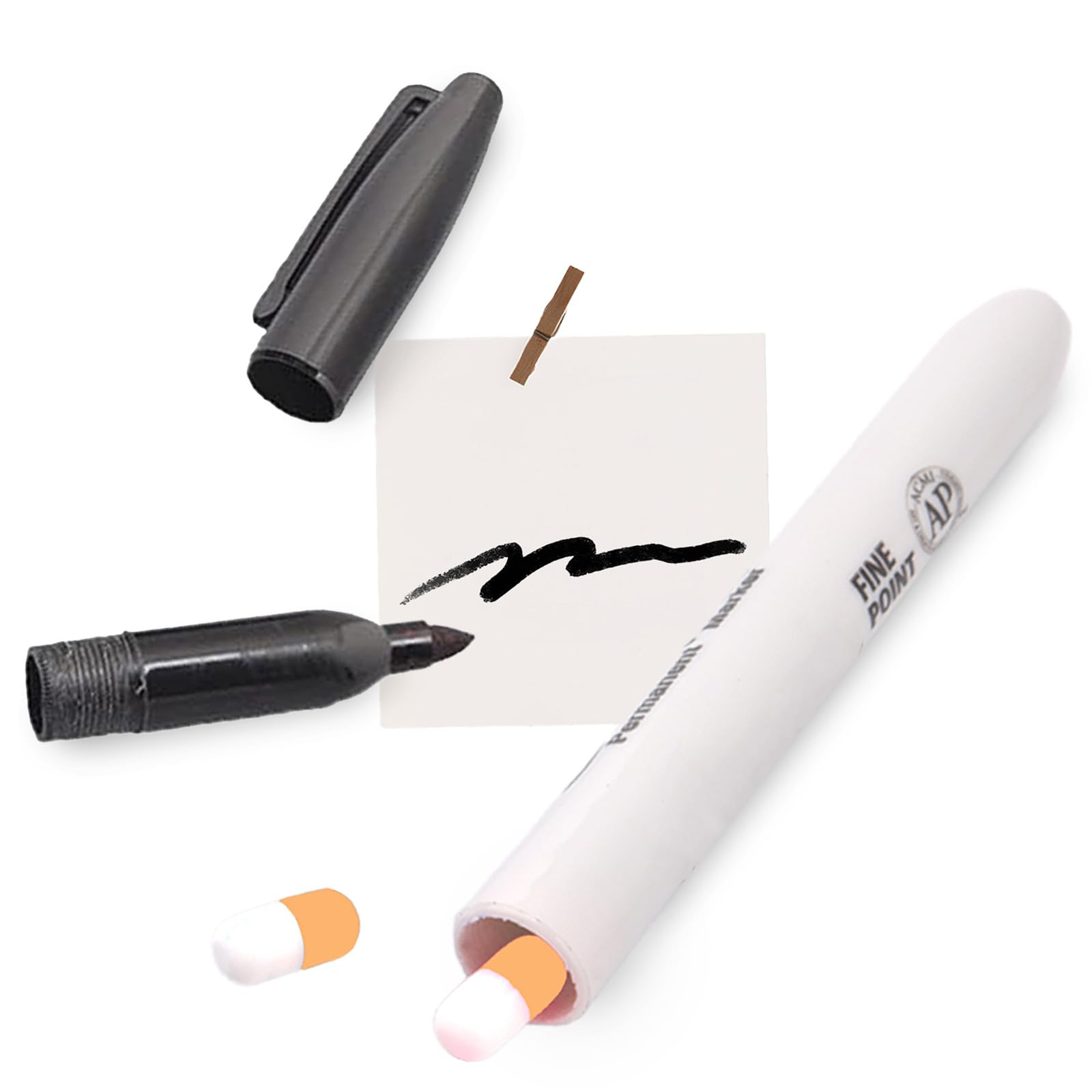 Fake Pen Diversion Safe - Compartment Decoy Pen for Valuables to Hide Money - Small Container To Keep Valuables Safe In Plain Sight Storage Hiding Containers Safes Marker Hider (Dark)