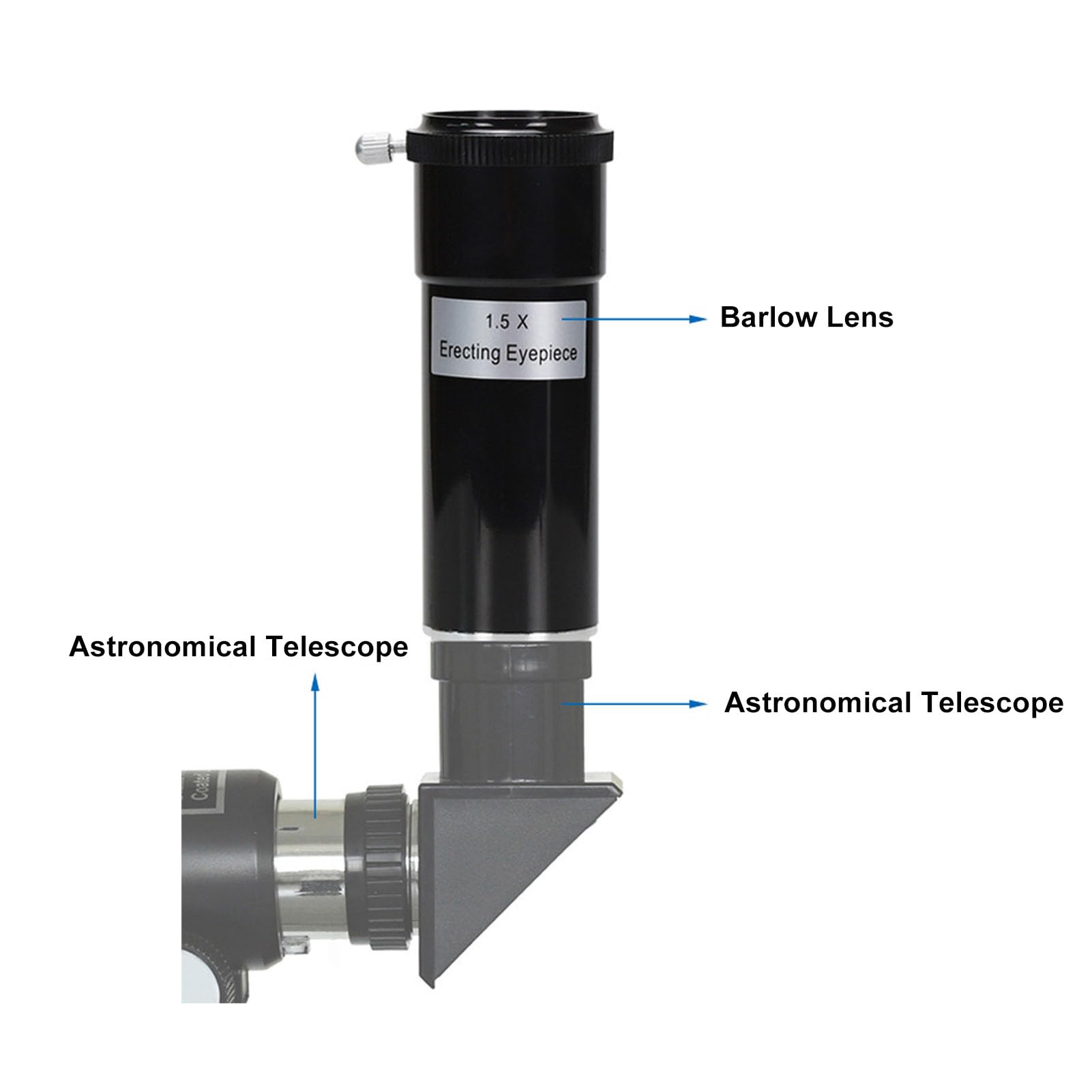 Lente Barlow 1.5X Per Telescopi 1.25" - Accessorio Astronomico Con Cappucci Antipolvere - Foto 5