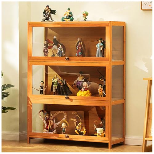 Display Cabinet Curio Cabinet with Acrylic Doors, Figures Curio Collection Display Case, Floor...