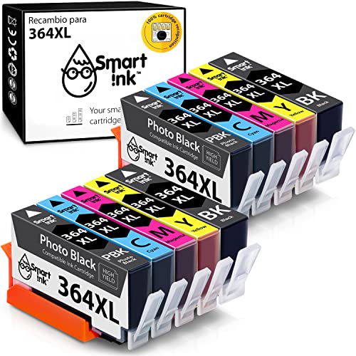 Smart Ink Reemplazo Compatible del Cartucho de Tinta HP 364 XL 364XL High Yield Pack (2PBK & 2BK/C/M/Y) para HP Photosmart 7510 B109a B110a B110c B209a B210a B8550 C5380 C6380 D5460