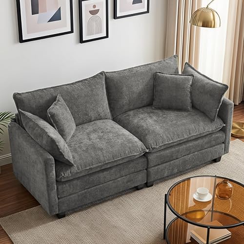 Image of 78 inch Modular Sectional Sofa, Cloud Loveseat Couch for Living Room