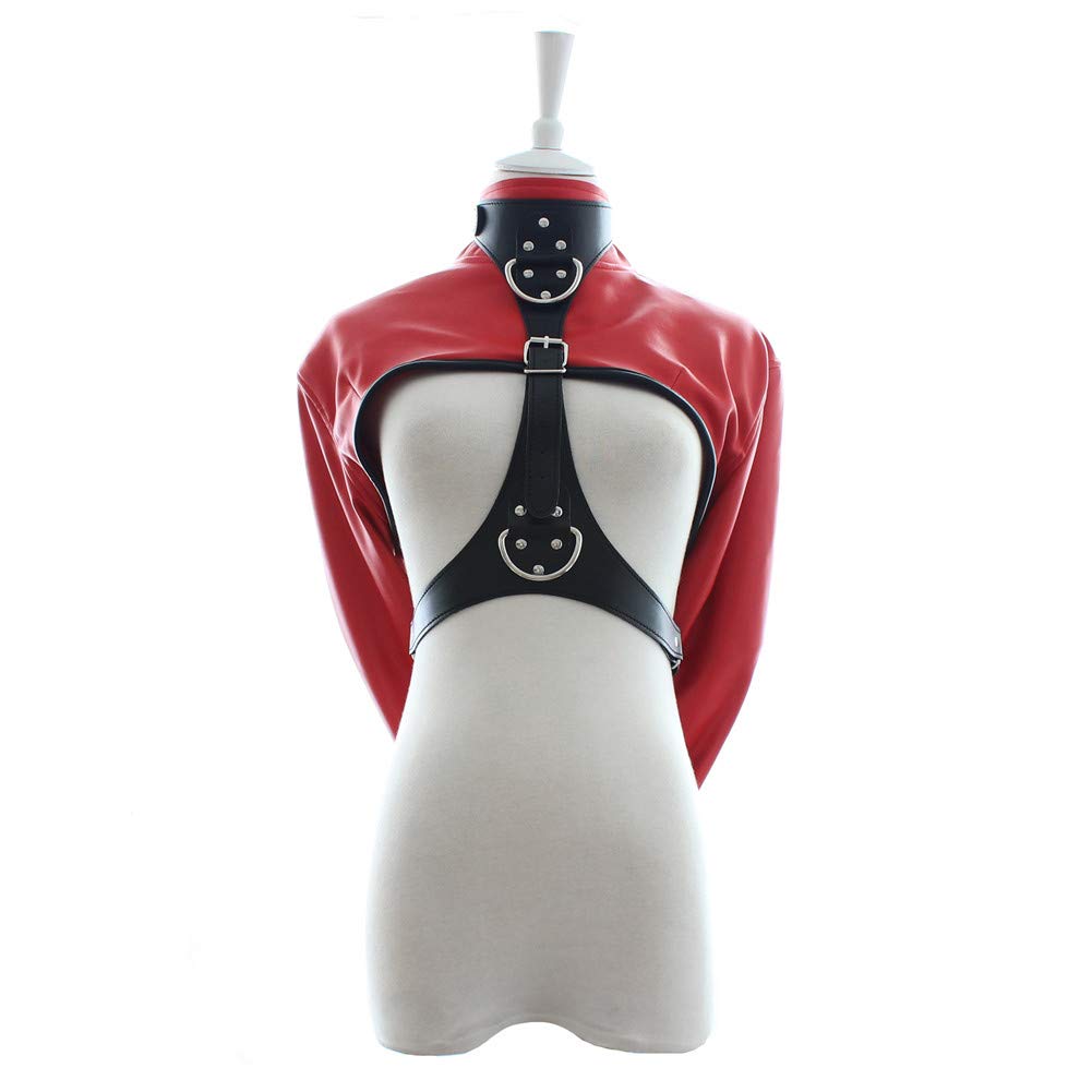 Monogant BDSM Armbinder Sac de restraint Menottes (Rouge)