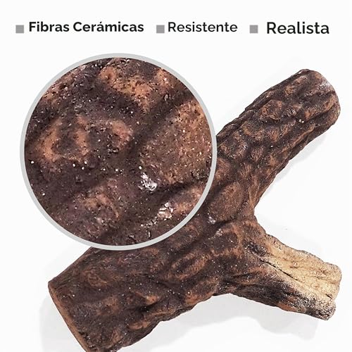 Miniatura 6 de Juego De Troncos De Cerámica Para Chimenea De Etanol De Gas, Madera De Pino Hecha A Mano Para Uso En Interiores,Bioetanol Tronco Ceramica Chimenea