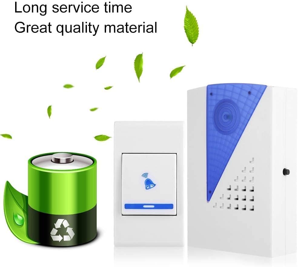 Image of Ding Dong Door Bell for Home | Calling Bell for Home | Ding Dong Bell for Home | Wireless Doorbell Kit Over 100 Feet Range 32 Rings Door Bell Chime LED Flash Cordless