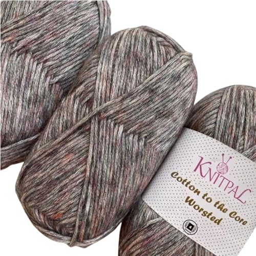 Image of Cotton to The Core Worsted Cotton Yarn, 3-Pack (654Yds /300G), Lava Gray