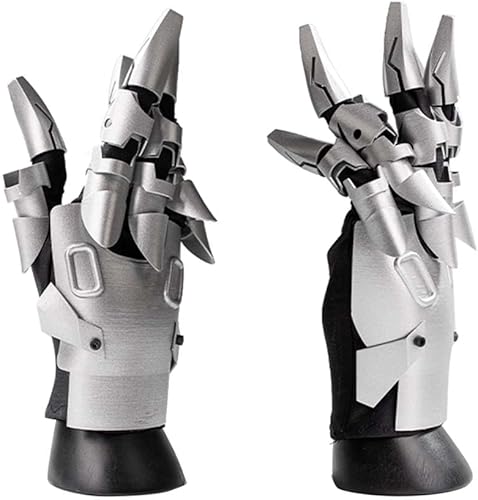 Armadura de mano punk, guantes de cosplay futuros para hombres, mujeres, niños y niñas, fiesta de Halloween y Navidad tipo D, Armadura de mano D
