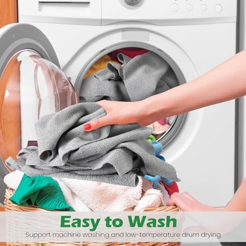Image of 20-Count Microfiber Cleaning Cloth Multipurpose Cleaning Cloth Roll Pre-Cut Tear Away Microfiber Cleaning Cloth Roll Kitchen Cloth for Cleaning Highly Absorbent Reusable(Pack of-1) (Grey)
