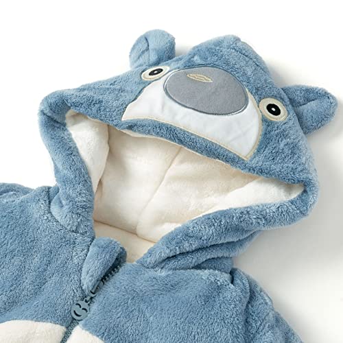 Simplee kids Baby Infant Boy Girl Winter Warm Snowsuit Outwear Newborn Hooded Footed Romper Jumpsuit for 0-18 Months4