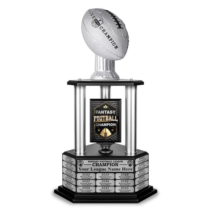 Image of TrophySmack 19-Year Perpetual Fantasy Football Trophy, Custom Engraved