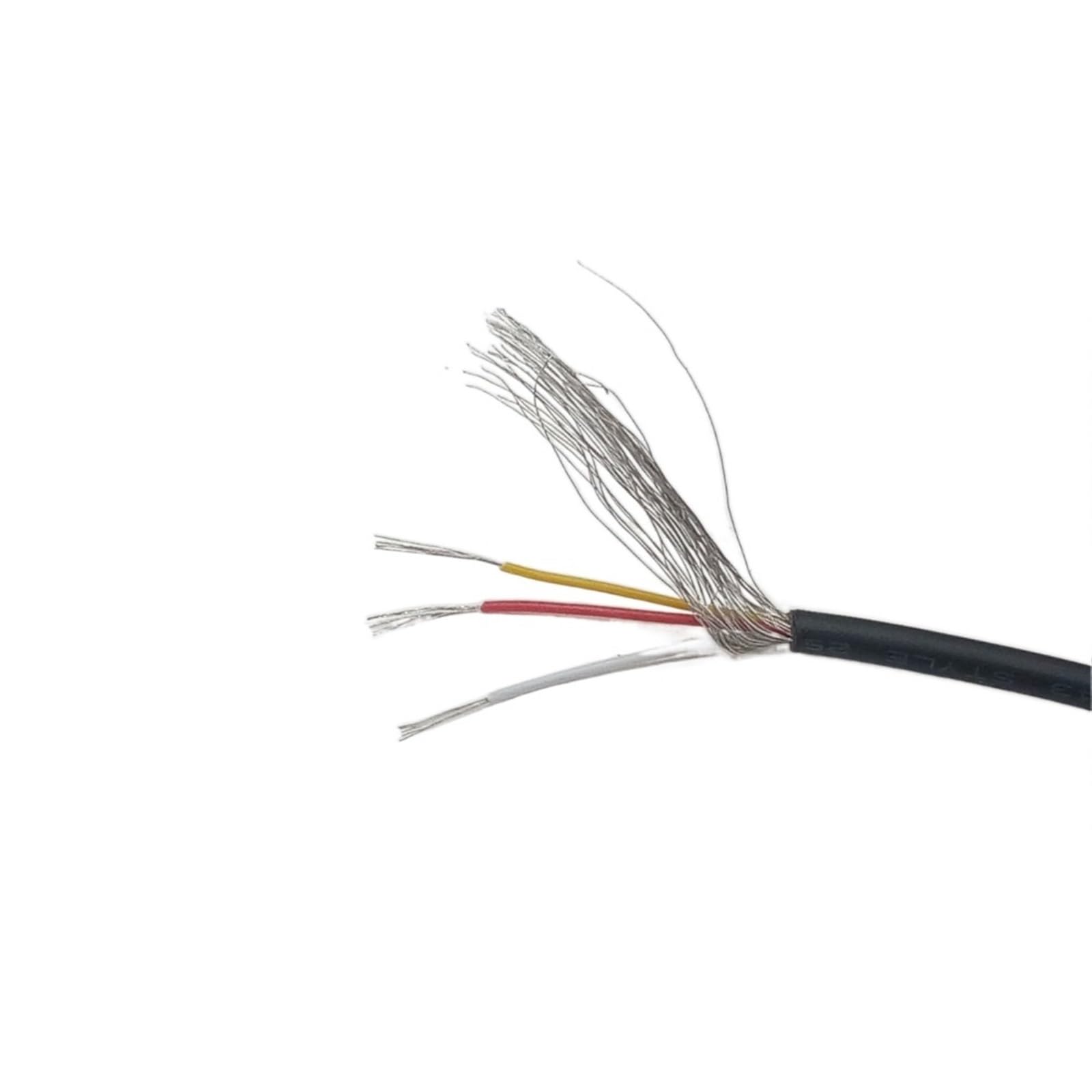 Przewód, wielożyłowy kabel ekranowany, 2, 3, 4-żyłowy przewód ekranowany UL2547 28AWG, .1-kanałowy wzmacniacz liniowy audio, wielokolorowy, różne rozmiary(Black 3 Core,10 meter)