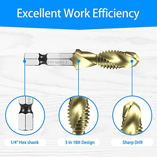 Combination Drill & Tap Bit Set, 6 Pc SAE (632NC1/4