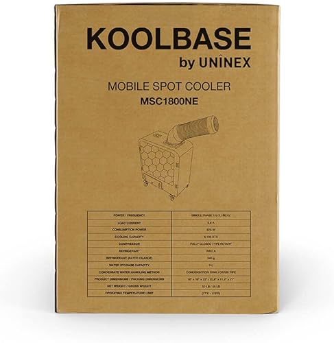 Miniatura 9 de KoolBase MSC1800NE - Enfriador de punto móvil para interiores y exteriores, 6,100-BTU, refrigerante R410A