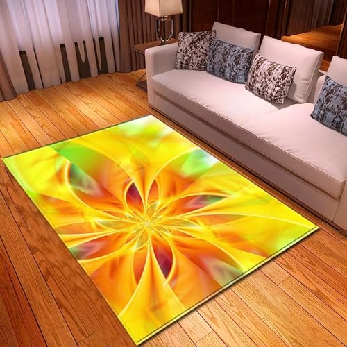 Tapis de salon rose 3D 200x300 cm tapis chambre fleurs polyester