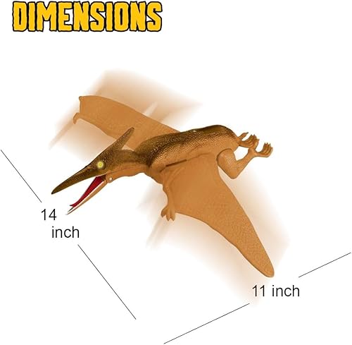 Miniatura 6 de Liberty Imports Dino Planet - Juguete de dinosaurio a pilas con ojos iluminados y sonidos (terodáctilo)