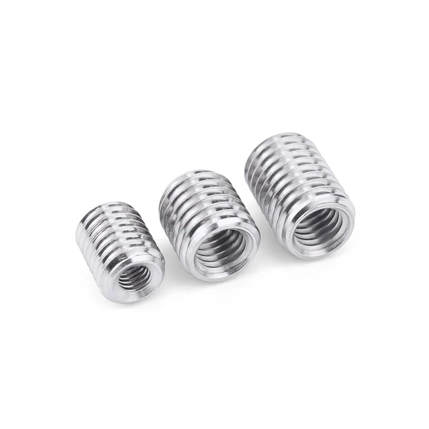 Self-Tapping Threaded Inserts 20Pcs Inner Outer Threaded Hollow Tube Coupler Conveyer Adapter Screw Pitch 1.0mm(Outer M8-Inner M6)